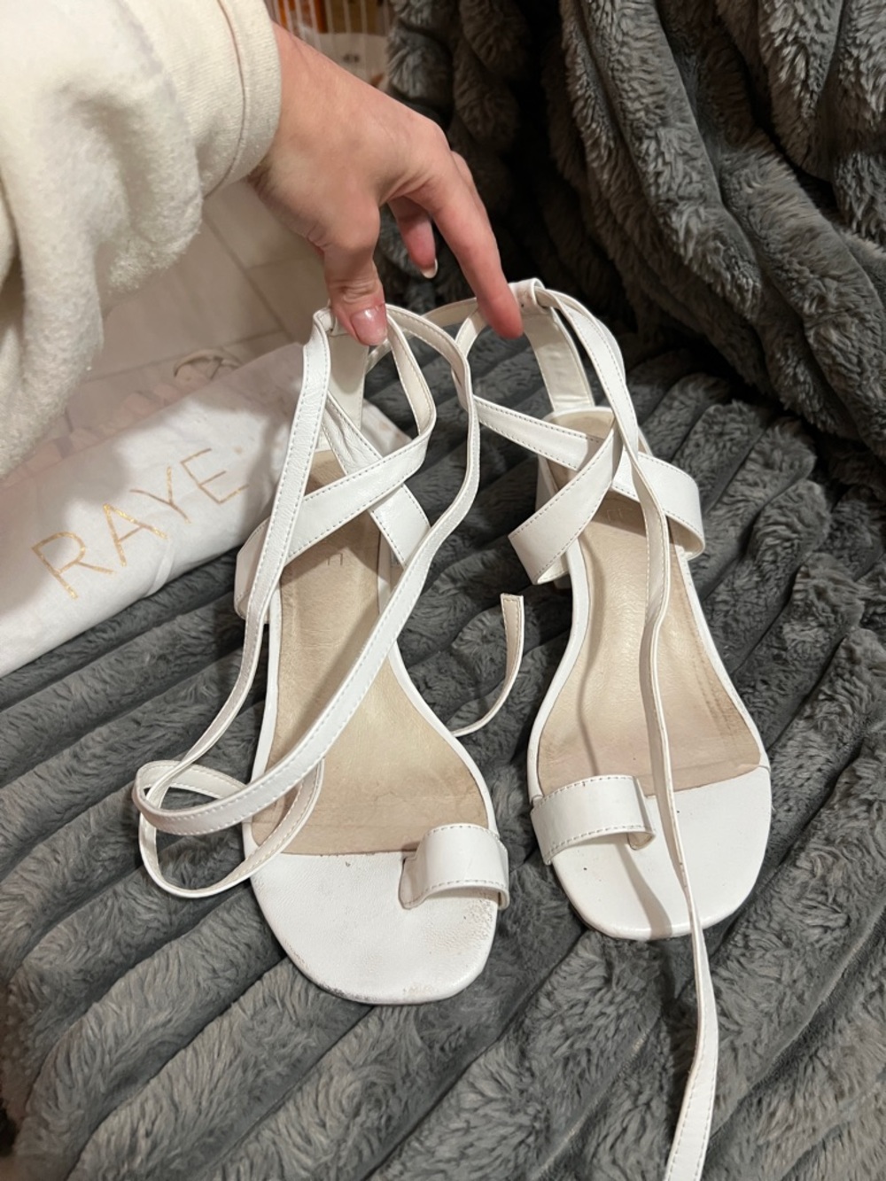 RAYE White Kepner Sandal - Dust Bag Included - Picture 4 of 16